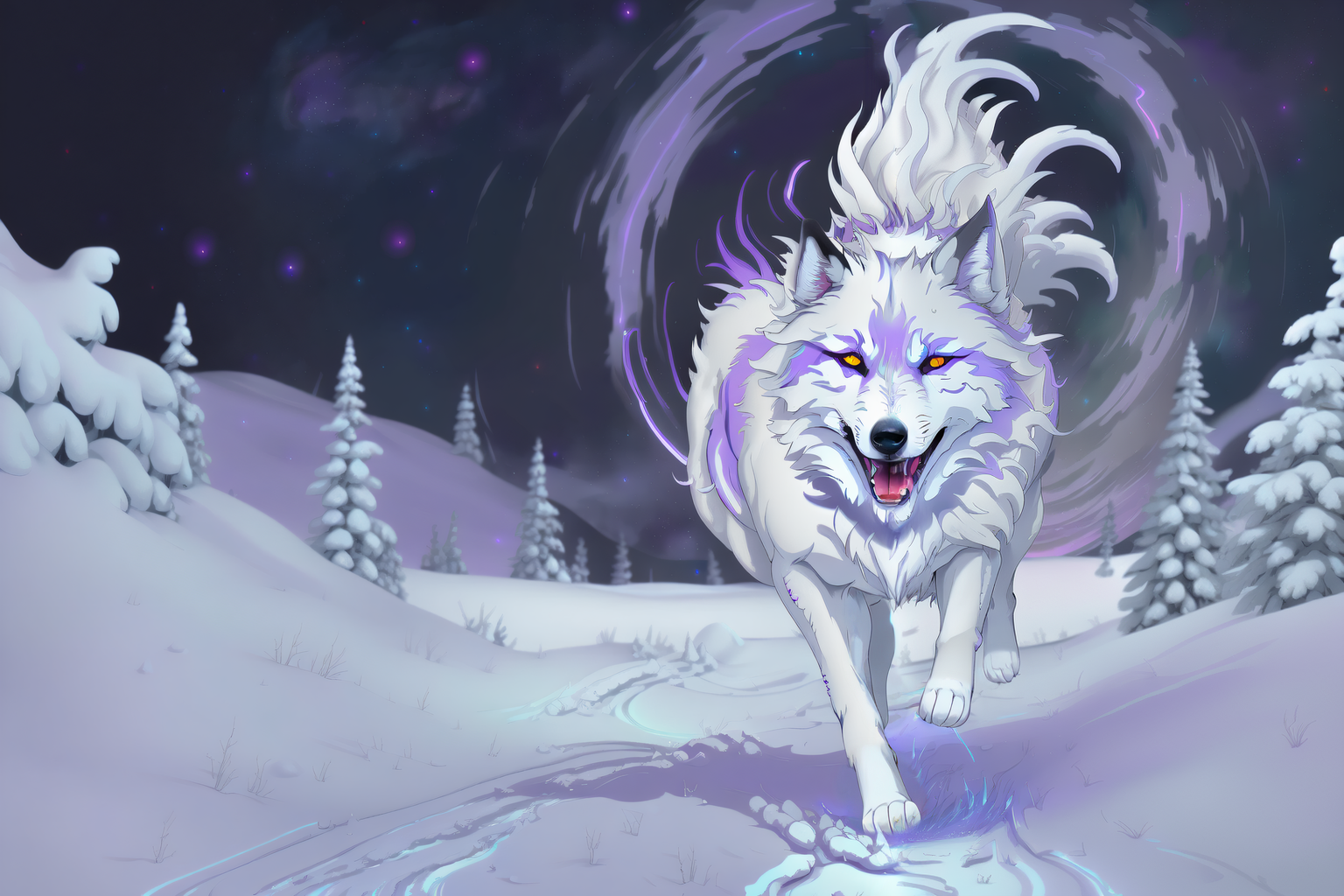 2356136993-2603012263-mystical fluffy white majestic [wolf_fox_0.5] running sideways in wild deep snow in night, light trails, sinking 4legs, glowing.png